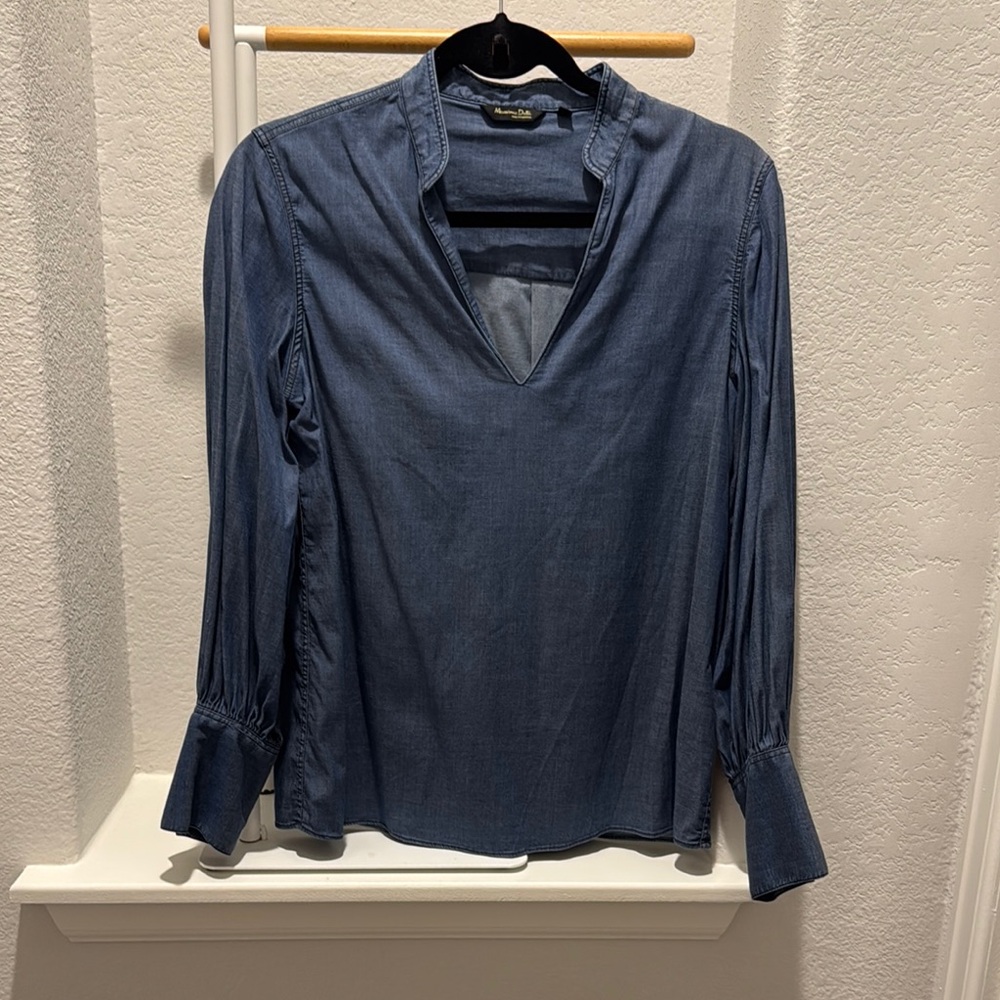 Women's Blue Denim Top